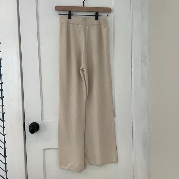 Chic Cream Wide Leg Pants - Picture 3 of 5